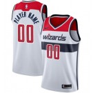 Men's Washington Wizards Custom White Icon Hot Press Jersey