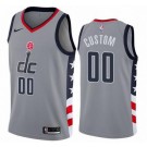 Men's Washington Wizards Customized Gray City Stitched Swingman Jersey