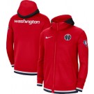 Men's Washington Wizards Red 75th Anniversary Performance Showtime Full Zip Hoodie Jacket