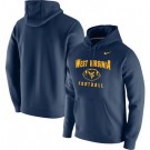 Men's West Virginia Mountaineers Navy Football Oopty Oop Club Fleece Pullover Hoodie