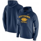 Men's West Virginia Mountaineers Navy Retro Football Club Fleece Pullover Hoodie