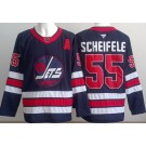 Men's Winnipeg Jets #55 Mark Scheifele Navy Alternate Authentic Jersey