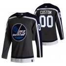 Men's Winnipeg Jets Customized Gray 2021 Reverse Retro Authentic Jersey