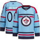 Men's Winnipeg Jets Customized Light Blue Anniversary Authentic Jersey