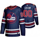 Men's Winnipeg Jets Customized Navy 2019 Heritage Classic Authentic Jersey