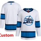 Men's Winnipeg Jets Customized White 2022 Reverse Retro Authentic Jersey