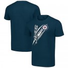 Men's Winnipeg Jets Starter Navy Color Scratch T Shirt