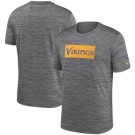 Minnesota Vikings Marled Stadium Heathered Printed T Shirt 200812