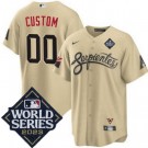 Toddler Arizona Diamondbacks Customized Cream City 2023 World Series Cool Base Jersey