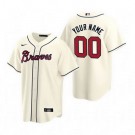 Toddler Atlanta Braves Customized Cream Alternate 2020 Cool Base Jersey