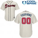 Toddler Atlanta Braves Customized Cream Cool Base Jersey