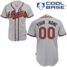 Toddler Atlanta Braves Customized Gray Cool Base Jersey