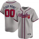 Toddler Atlanta Braves Customized Gray Limited Jersey