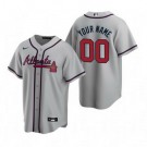 Toddler Atlanta Braves Customized Gray Road 2020 Cool Base Jersey