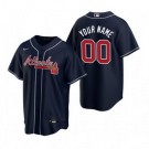 Toddler Atlanta Braves Customized Navy Alternate 2020 Cool Base Jersey