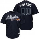 Toddler Atlanta Braves Customized Navy Blue Cool Base Jersey