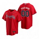 Toddler Atlanta Braves Customized Red Alternate 2020 Cool Base Jersey