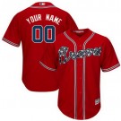 Toddler Atlanta Braves Customized Red Cool Base Jersey