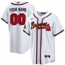 Toddler Atlanta Braves Customized White 2022 Gold Program Cool Base Jersey