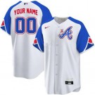 Toddler Atlanta Braves Customized White 2023 City Cool Base Jersey