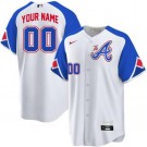 Toddler Atlanta Braves Customized White 2023 City Player Number Cool Base Jersey