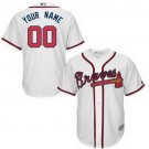 Toddler Atlanta Braves Customized White Cool Base Jersey