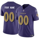Toddler Baltimore Ravens Customized Limited Purple Alternate FUSE Vapor Jersey