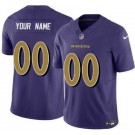 Toddler Baltimore Ravens Customized Limited Purple FUSE Rush Color Jersey