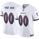 Toddler Baltimore Ravens Customized Limited White FUSE Vapor Jersey