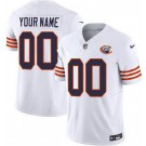 Toddler Chicago Bears Customized Limited White Throwback FUSE Vapor Jersey