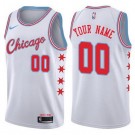 Toddler Chicago Bulls Customized White City Icon Swingman Jersey