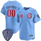 Toddler Chicago Cubs Customized Baby Blue Limited Jersey