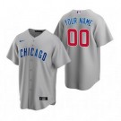 Toddler Chicago Cubs Customized Gray Road 2020 Cool Base Jersey