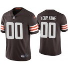 Toddler Cleveland Browns Customized Limited Brown Vapor Jersey