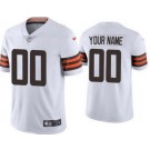 Toddler Cleveland Browns Customized Limited White Vapor Jersey