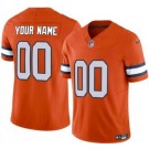 Toddler Denver Broncos Customized Limited Orange Throwback FUSE Vapor Jersey