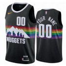 Toddler Denver Nuggets Customized Black City Icon Swingman Jersey