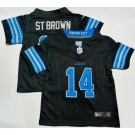 Toddler Detroit Lions #14 Amon Ra St Brown Limited Black FUSE Vapor Jersey