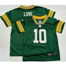 Toddler Green Bay Packers #10 Jordan Love Limited Green Vapor Jersey