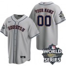 Toddler Houston Astros Customized Gray 2022 World Series Cool Base Jersey
