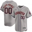 Toddler Houston Astros Customized Gray Limited Jersey