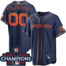 Toddler Houston Astros Customized Navy City 2022 World Series Champions Base Jersey