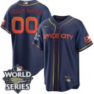 Toddler Houston Astros Customized Navy City 2022 World Series Cool Base Jersey