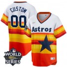 Toddler Houston Astros Customized Orange 2022 World Series Cooperstown Cool Base Jersey