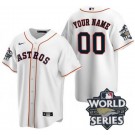 Toddler Houston Astros Customized White 2022 World Series Cool Base Jersey