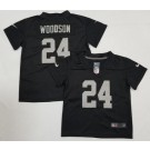 Toddler Las Vegas Raiders #24 Charles Woodson Limited Black Vapor Jersey