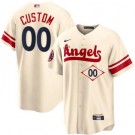 Toddler Los Angeles Angels Customized Cream 2022 City Connect Cool Base Jersey