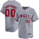Toddler Los Angeles Angels Customized Gray Limited Jersey