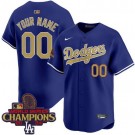 Toddler Los Angeles Dodgers Customized Blue 2025 Gold Collection Limited Jersey