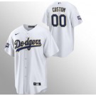 Toddler Los Angeles Dodgers Customized White 2021 Gold Program Cool Base Jersey